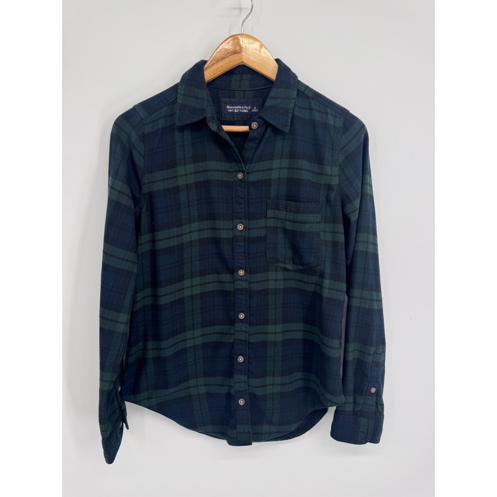 Abercrombie & Fitch Flannel Shirt Women S Plaid Button Down Cabin Outdoor Preppy